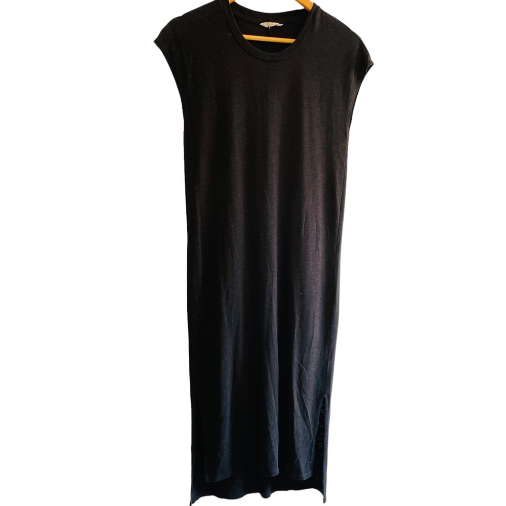 Madewell Maxi T Shirt Dress Size Small Black Cotton Blend